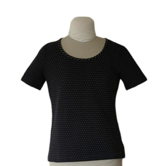 St. John Polka Dot Short Sleeve Top - Picture 1 of 5